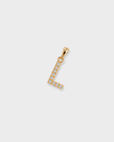 Letter Pendant - Natural Diamond, 14K Solid Gold (MADE TO ORDER)