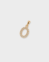 Letter Pendant - Natural Diamond, 14K Solid Gold (MADE TO ORDER)