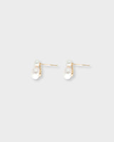 Perla Doppio Studs Gold