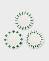 Linora Green Plates 28cm (set of 3 dots)