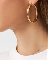 Lara Hoops Grande Gold