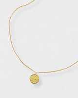 Engraveable Medallion Chain 14k Gold