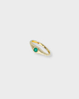Emerald Stone 14k Solid Gold Ring