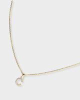 Letter Necklace - Natural Diamond, 14K Solid Gold (MADE TO ORDER)