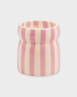 Cabana Striped Ceramic Candle