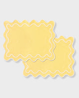 Wavy Placemats Yellow/White