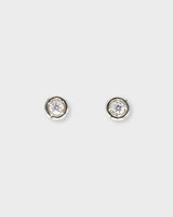 Kika Glitter Studs Silver