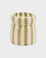 Cabana Striped Ceramic Candle