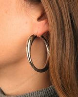 Lara Hoops Grande Silver