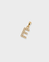 Letter Pendant - Natural Diamond, 14K Solid Gold (MADE TO ORDER)