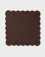 Scalloped Napkins Brown (set of 4)