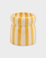 Cabana Striped Ceramic Candle