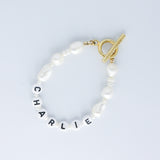 Customized Classic Black Letter Bracelet