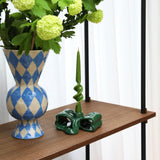 Ribbon Candle Holder Green