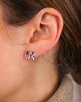 Nano Bow Studs Silver