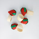 Strawberry Napkin Rings (Set of 4)