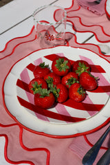 Wavy Napkins Pink/Red (set of 4)