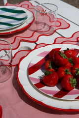 Wavy Placemats Pink/Red (set of 4)