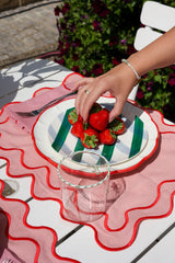 Wavy Napkins Pink/Red (set of 4)