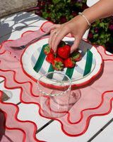 Wavy Napkins Pink/Red (set of 4)