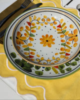 Wavy Placemats Yellow/White