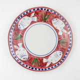 Pesce Burgundy Dinner Plates (set of 4)