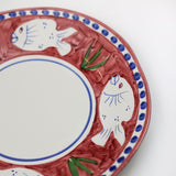 Pesce Burgundy Dinner Plates (set of 4)