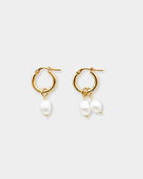 Julie & Nathi Piccolo Hoops Gold