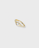 Lab Diamond Stone 14k Solid Gold Ring