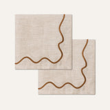 Wavy Napkins Brown/Beige (set of 4)