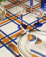 Tablecloth Rust & Blue, 170x300cm