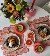Wavy Placemats Pink/Red (set of 4)