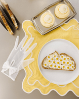 Wavy Placemats Yellow/White