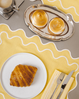 Wavy Placemats Yellow/White