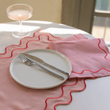 Wavy Napkins Pink/Red (set of 4)