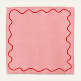 Wavy Napkins Pink/Red (set of 4)