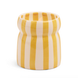 Cabana Striped Ceramic Candle
