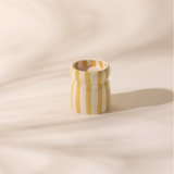 Cabana Striped Ceramic Candle