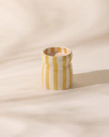 Cabana Striped Ceramic Candle