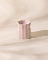 Cabana Striped Ceramic Candle