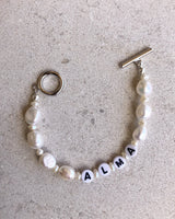 Customized Classic Black Letter Bracelet
