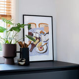 Cheese and Jam, poster with frame