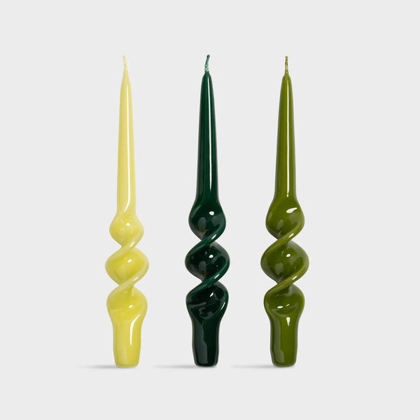 Candles shade of Green (Set of 3)