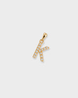Letter Necklace - Natural Diamond, 14K Solid Gold (MADE TO ORDER)