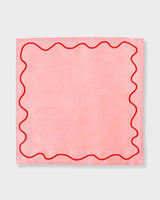 Wavy Napkins Pink/Red (set of 4)