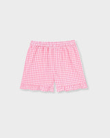 Light Pink Checkered Short Set Pyjama