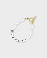 Customized Classic Black Letter Bracelet