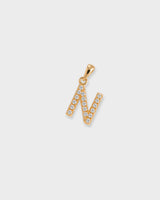 Letter Pendant - Natural Diamond, 14K Solid Gold (MADE TO ORDER)