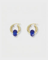 Crystal Donut Grande Hoops Gold