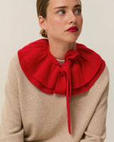 Scarlet Cashmere Collar Red